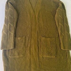 Day trip Cozy Olive Green Knit Cardigan